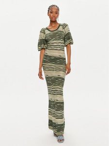 Munthe Sukienka dzianinowa Overcast 242139024273 Zielony Slim Fit. Zielone sukienki Munthe, bez wzorów, z dzianiny, bez kołnierzyka, bez ramiączek. Za 679,99 zł.