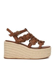 Badura Sandały EO-AMANI-LT0228-26-806 Brązowy. Brązowe sandały Badura, bez wzorów, ze skóry, bez obcasa, bez zapięcia. Za 379,99 zł.