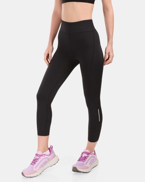Damskie legginsy sportowe Kilpi TENIA-W. Czarne legginsy Kilpi, bez wzorów, z materiału, długie. Za 189,67 zł.