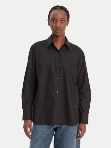 Tommy Hilfiger Koszula WW0WW48190 Czarny Regular Fit. Czarne koszule TOMMY HILFIGER, bez wzorów, z bawełny, bez kołnierzyka, bez ramiączek. Za 489,99 zł.