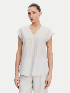 Calvin Klein Bluzka K20K208210 Błękitny Regular Fit. Niebieskie bluzki Calvin Klein, bez wzorów, z lyocellu, bez kołnierzyka, bez ramiączek. Za 309,99 zł.