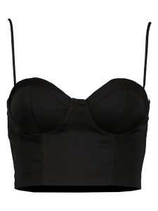 Gina Tricot Top w kolorze czarnym rozmiar: L. Czarne topy Gina Tricot, l, bez wzorów, bez kołnierzyka, bez ramiączek. Za 24,12 zł.