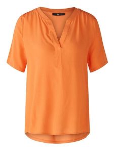 Oui Bluzka w kolorze pomarańczowym rozmiar: 34. Pomarańczowe bluzki Oui, bez wzorów, z wiskozy, bez kołnierzyka, bez ramiączek. Za 86,99 zł.
