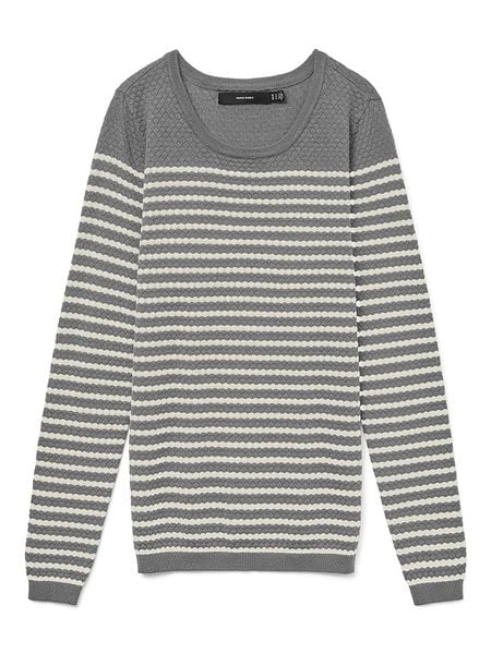Vero Moda Sweter w kolorze szarym rozmiar: M. Szare swetry oversize Vero Moda, m, bez wzorów, z bawełny, bez ramiączek. Za 69,91 zł.