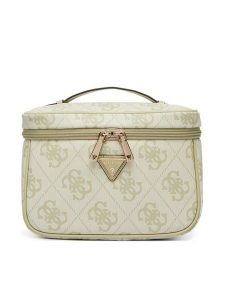 Guess Kosmetyczka Berta TWOB86 88039 Beżowy. Brązowe torebki klasyczne Guess, z aplikacjami, ze skóry, bez dodatków. Za 337,99 zł.