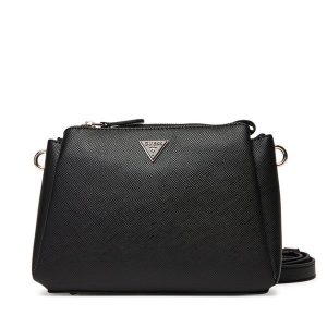 Torebka Guess. Czarne listonoszki Guess, z aplikacjami, bez dodatków. Za 389,99 zł.