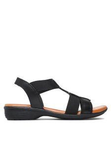 Go Soft Sandały WI16-956-07 Czarny. Czarne sandały Go Soft, bez wzorów, ze skóry, bez obcasa, na płaskiej podeszwie, bez zapięcia. Za 159,99 zł.