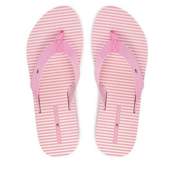 Japonki Tommy Hilfiger. Czerwone klapki TOMMY HILFIGER, bez wzorów, bez obcasa. Za 169,99 zł.