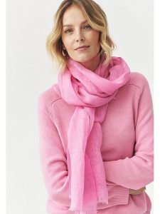 TATUUM Lniany szal w kolorze jasnoróżowym - 180 x 50 cm rozmiar: onesize. Różowe szaliki Tatuum, bez wzorów, ze lnu. Za 65,99 zł.