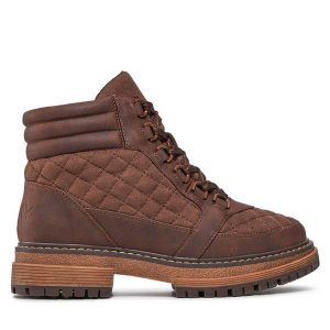 Trapery Roxy. Brązowe buty zimowe Roxy, bez obcasa, bez zapięcia. Za 529,99 zł.