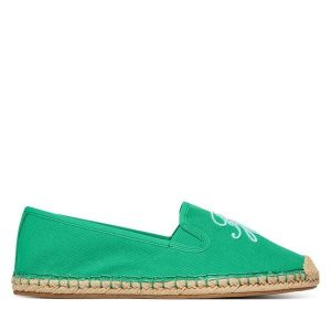 Espadryle Tommy Hilfiger. Zielone espadryle TOMMY HILFIGER, bez wzorów, bez obcasa. Za 289,99 zł.