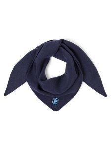 Tommy Hilfiger trójkątny szalik z mieszanki wełny i kaszmiru Kobiety Wełna niebieski, ONE SIZE. Niebieskie szaliki TOMMY HILFIGER, bez wzorów, z kaszmiru. Za 329,95 zł.