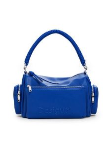 Desigual Torebka 25SAXPBC Niebieski. Niebieskie torebki klasyczne Desigual, bez wzorów, ze skóry, bez dodatków. Za 189,99 zł.