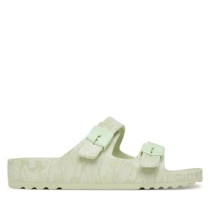 Klapki Scholl. Zielone klapki Scholl, bez wzorów, bez obcasa. Za 184,99 zł.