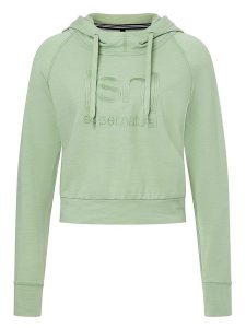 Super.natural Bluza "Liquid Flow" w kolorze jasnozielonym rozmiar: S. Zielone bluzy super.natural, s, bez wzorów, z wełny, z kapturem. Za 252,99 zł.