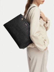 MEXX Torebka CEO-MEXX-S-011-07 Czarny. Czarne shopper bag Mexx, bez wzorów, ze skóry, bez dodatków. Za 249,99 zł.