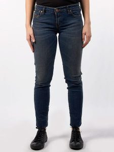 Diesel Clothes Dżinsy "Gracey"- Slim fit - w kolorze granatowym rozmiar: W24/L32. Niebieskie jeansy Diesel Clothes, z aplikacjami. Za 149,66 zł.