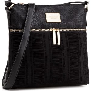 Torebka MONNARI - BAG2430-020 Black 020. Czarne torebki klasyczne marki Monnari, z materiału. W wyprzedaży za 119,00 zł.