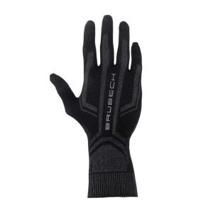 Rękawiczki termoaktywne do biegania unisex Brubeck. Czarne rękawiczki Brubeck, bez wzorów, z elastanu. Za 61,99 zł.