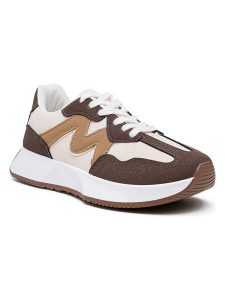 Foreverfolie Sneakersy w kolorze brązowo-jasnobrązowo-kremowym rozmiar: 36. Brązowe trampki Foreverfolie, bez wzorów, bez zapięcia. Za 118,28 zł.