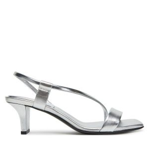 Sandały Calvin Klein. Szare sandały Calvin Klein, bez wzorów, bez obcasa, na słupku, bez zapięcia. Za 519,99 zł.