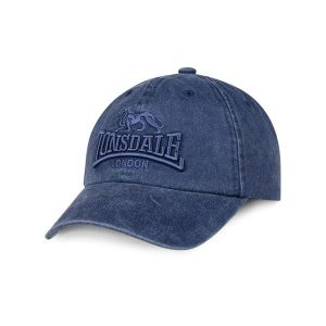 Bawełniana czapka z daszkiem Lonsdale Eastburn. Niebieskie czapki Lonsdale, bez wzorów, z bawełny, eleganckie. Za 137,50 zł.