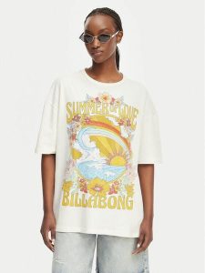 Billabong T-Shirt Summer Of Love EBJZT00592 Biały Loose Fit. Białe t-shirty Billabong, m, bez wzorów, z bawełny, bez kołnierzyka, bez ramiączek. Za 169,99 zł.