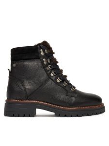 Barbour Trapery Bamburgh LFO0770BK51 Czarny. Czarne buty zimowe Barbour, ze skóry, bez obcasa, bez zapięcia. Za 869,99 zł.