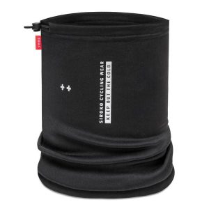Komin na szyję termoaktywny rowerowy unisex Ultra Pola. Czarne szaliki SIROKO, bez wzorów, z materiału. Za 63,00 zł.