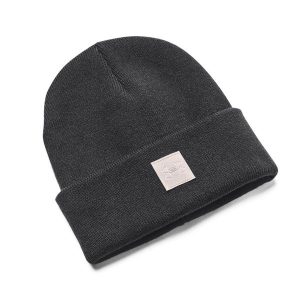 Czapka damska Under Armour Halftime Cuff. Czarne czapki Under Armour, bez wzorów, sportowe. Za 49,99 zł.