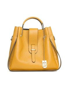 Lucca Baldi Skórzana torebka "Vinci" w kolorze żółtym - 33 x 28 x 13 cm rozmiar: onesize. Żółte torebki klasyczne Lucca Baldi, bez wzorów, z materiału, przez ramię, bez dodatków. Za 304,99 zł.