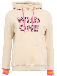 Zwillingsherz Bluza "Dorota" w kolorze beżowym rozmiar: L/XL. Brązowe bluzy Zwillingsherz, l, bez wzorów, z kapturem. Za 221,95 zł.