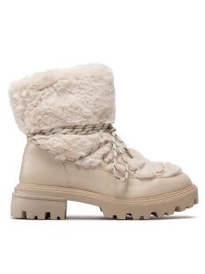 DeeZee Śniegowce ZALJ8088Y-2 Beżowy. Brązowe buty zimowe DeeZee, z materiału, bez obcasa, bez zapięcia. Za 249,99 zł.