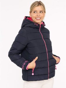 Zwillingsherz Kurtka pikowana "Moin Moin" w kolorze granatowym rozmiar: XL. Niebieskie kurtki Zwillingsherz, xl, bez wzorów, bez kaptura. Za 325,03 zł.