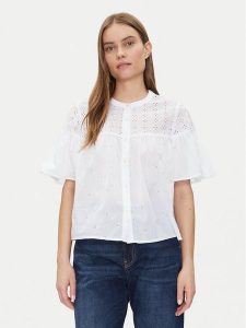 Gap Koszula 728755-01 Biały Regular Fit. Białe koszule GAP, xs, bez wzorów, z bawełny, bez kołnierzyka, bez ramiączek. Za 139,99 zł.