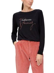 S.Oliver Koszulka w kolorze granatowym rozmiar: 34. Niebieskie bluzki s.Oliver, s, bez wzorów, bez kołnierzyka, bez ramiączek. Za 78,99 zł.