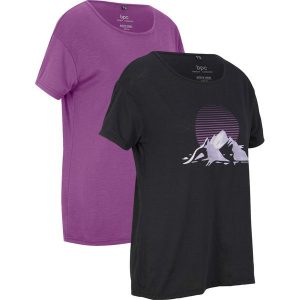 T-shirt funkcyjny, krótki rękaw, szybko schnący (2 szt.). Niebieskie t-shirty bonprix, bez wzorów, bez kołnierzyka, bez ramiączek. Za 119,99 zł.