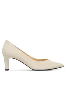 HÖGL Szpilki 0-186702-17000 Écru. Szpilki HÖGL, bez wzorów, ze skóry, bez obcasa. Za 649,99 zł.