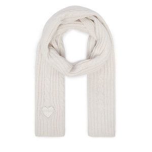 Szalik Guess. Białe szaliki Guess, z aplikacjami. Za 134,99 zł.