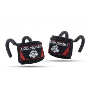Haki treningowe do martwego ciągu drążka DBX Bushido DBD-G-1. Czarne paski DBX BUSHIDO, bez wzorów, sportowe. Za 40,99 zł.