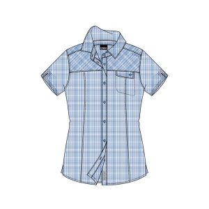 Koszula w kratę damska CMP. Niebieskie koszule CMP, bez wzorów, bez kołnierzyka, bez ramiączek. Za 308,00 zł.