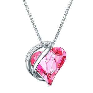 Rafaela Donata Naszyjnik srebrny Serce srebro wysokiej próby zdobiony kryształkami Swarovski® srebrny Naszyjniki 1 ct Damski. Szare naszyjniki Rafaela Donata, srebrne. Za 358,99 zł.