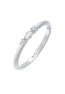Elli DIAMONDS Damski pierścionek zaręczynowy prostokątny filigranowy z kamieniem szlachetnym topazem i diamentem (0,03 ct.) w srebrze 925 Sterling Sil. Białe pierścionki Elli DIAMONDS, z diamentem, srebrne. Za 348,99 zł.