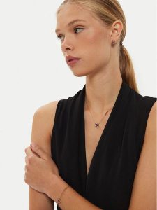 Guess Kolczyki JUBE04 669JW Złoty. Żółte kolczyki Guess, metalowe. Za 179,99 zł.