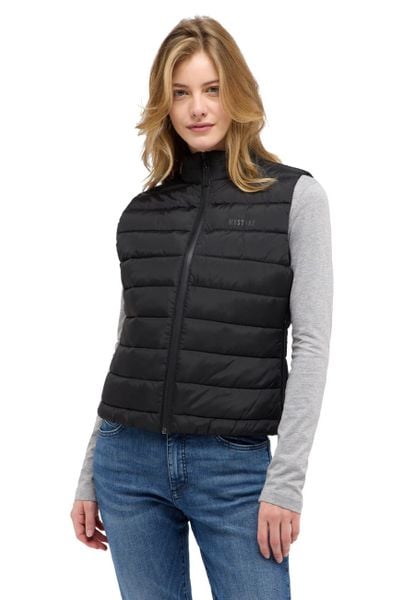 Damska Kamizelka Mustang Style Roberta Jet Black 1015111 4188. Czarne kamizelki Mustang, l, bez wzorów, bez kołnierzyka, bez ramiączek, bez kaptura. Za 219,99 zł.