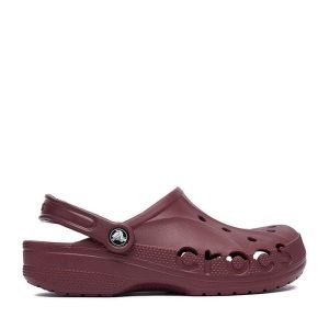 Klapki Crocs. Czerwone klapki Crocs, bez wzorów, bez obcasa. Za 199,99 zł.