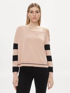 Liu Jo Sweter TA4112 MS36L Różowy Regular Fit. Czerwone swetry klasyczne Liu Jo, l, z wiskozy, bez kołnierzyka. Za 309,99 zł.