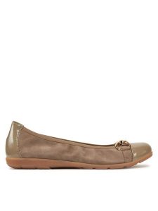 Caprice Baleriny 9-22172-42 Brązowy. Brązowe balerinki Caprice, bez wzorów, ze skóry, bez obcasa, bez zapięcia. Za 181,99 zł.