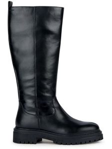 Geox Kozaki "Iridea" w kolorze czarnym rozmiar: 36. Czarne kozaki Geox, na zimę, bez wzorów, z materiału, bez obcasa, bez zapięcia. Za 425,95 zł.