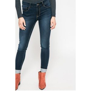 Vero Moda - Jeansy Seven. Niebieskie jeansy marki Vero Moda, z bawełny. W wyprzedaży za 79,90 zł.